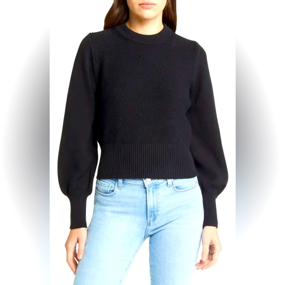 FRENCH CONNECTION JAMIE SWEATER - BLACK SIZE SMALL (PREOWNED)